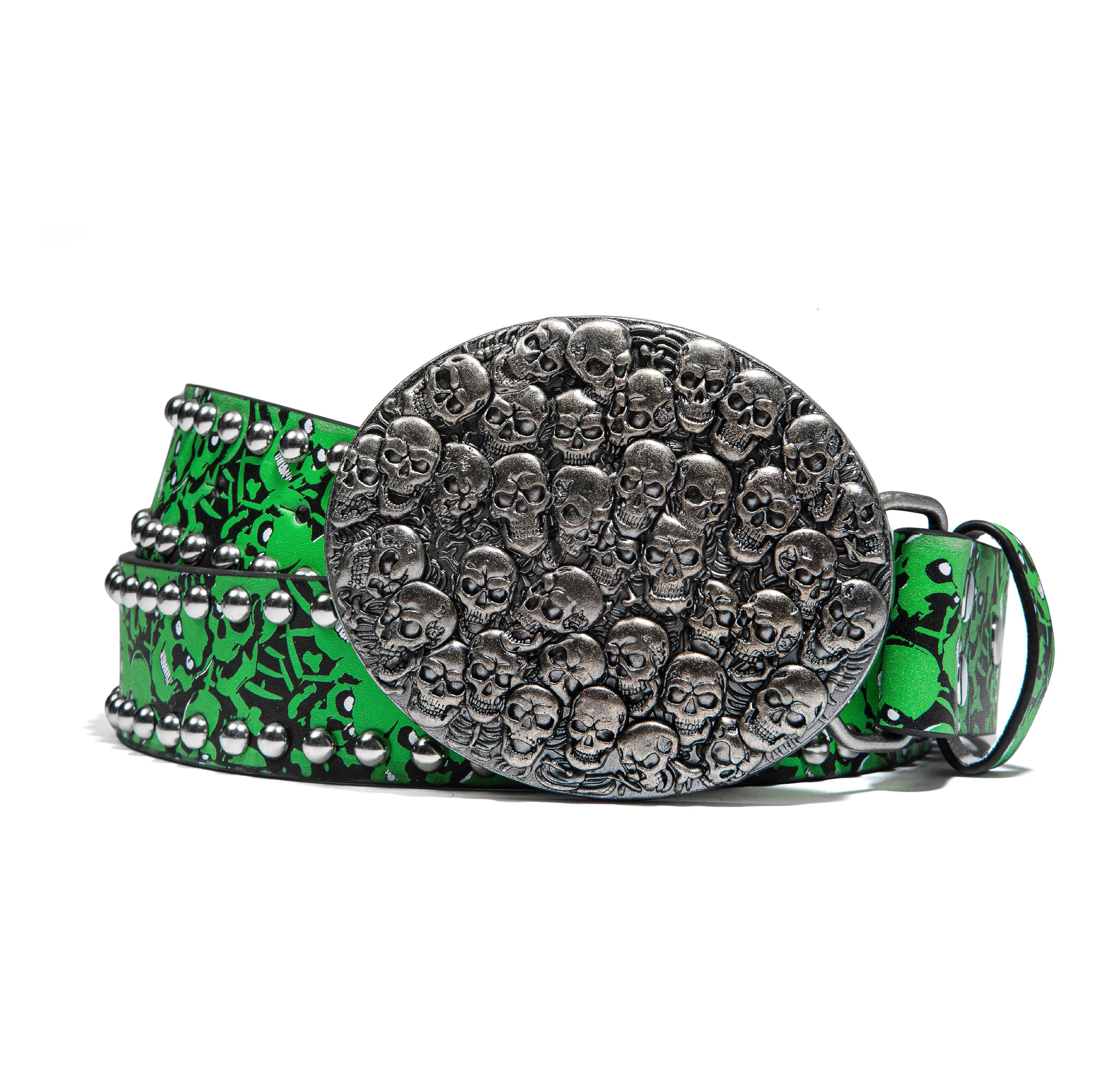 Stolen Arts Skullpile Belt “Green Glow”