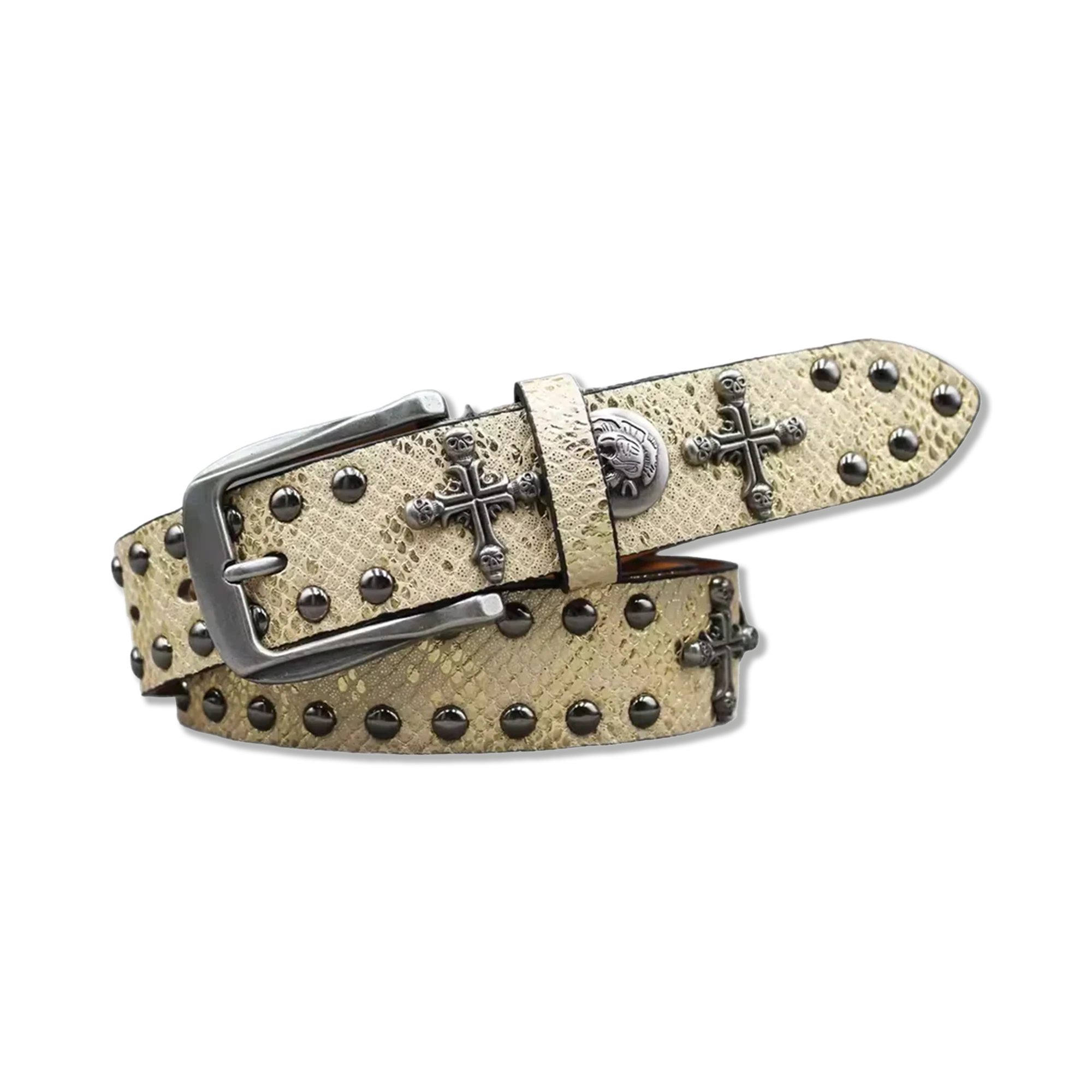 Night Saint Studded Belt "Beige"