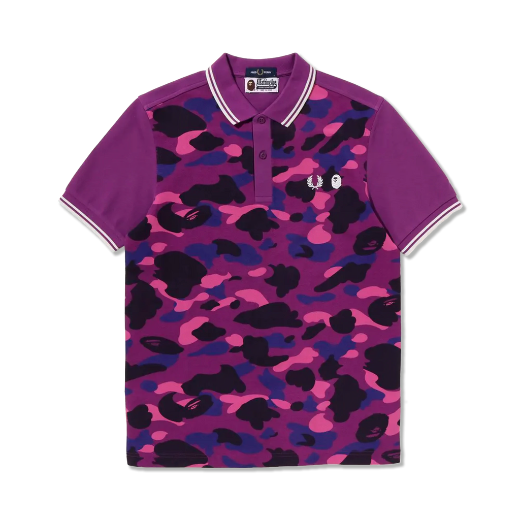 BAPE® x Fred Perry Color Camo Polo “Purple”