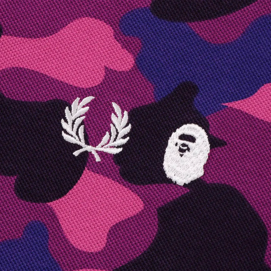 BAPE® x Fred Perry Color Camo Polo “Purple”