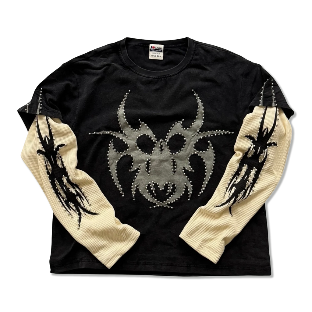 Roach Studded Longsleeve "Black"
