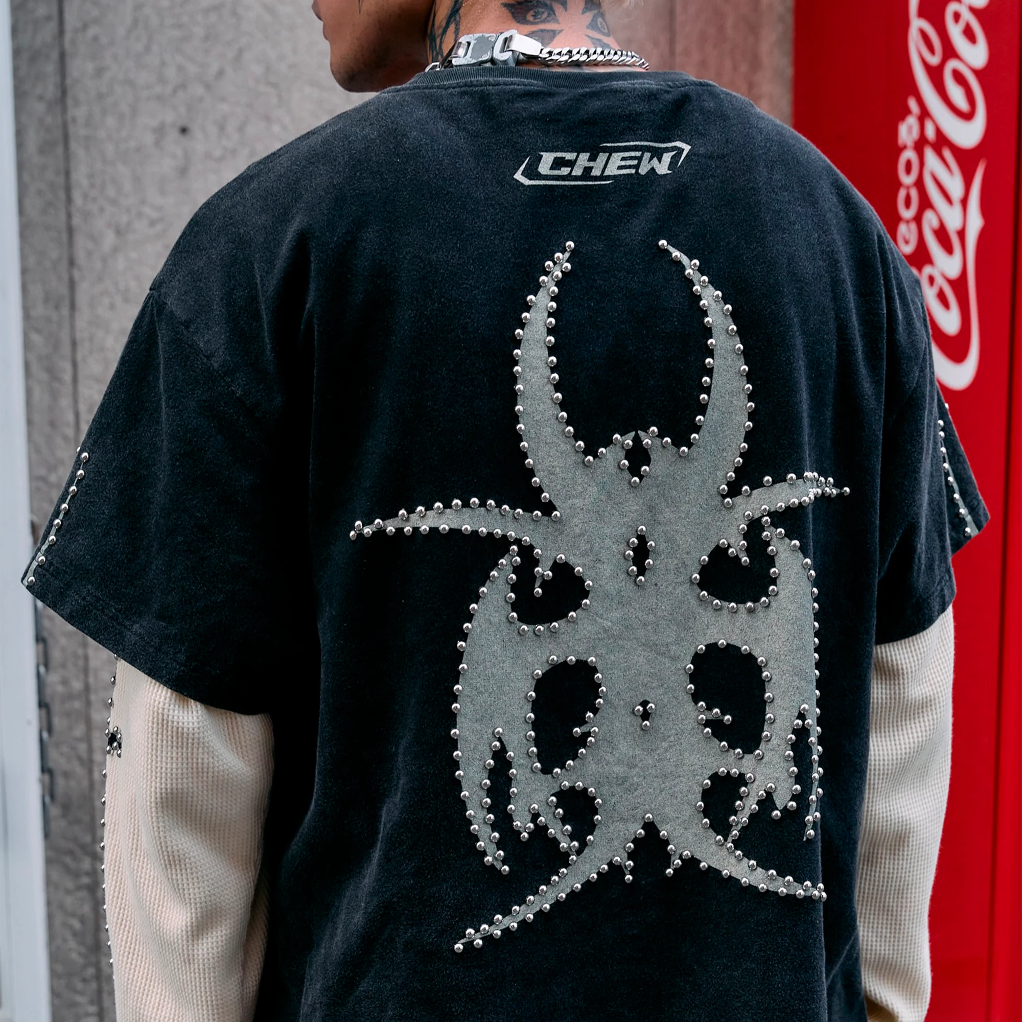 Roach Studded Longsleeve "Black"