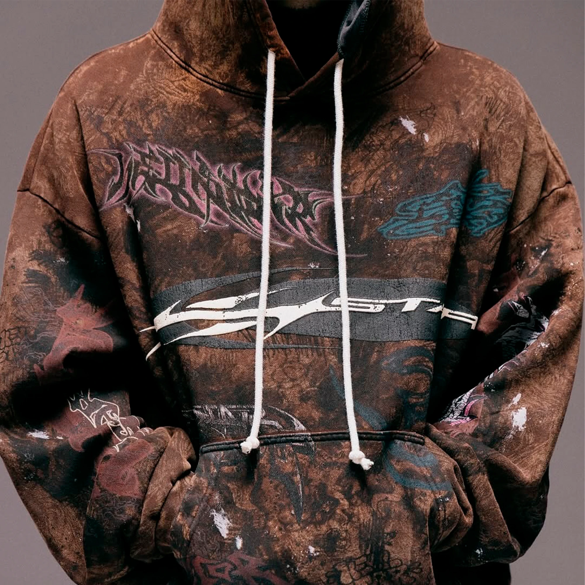 Graffiti Hoodie "Brown"