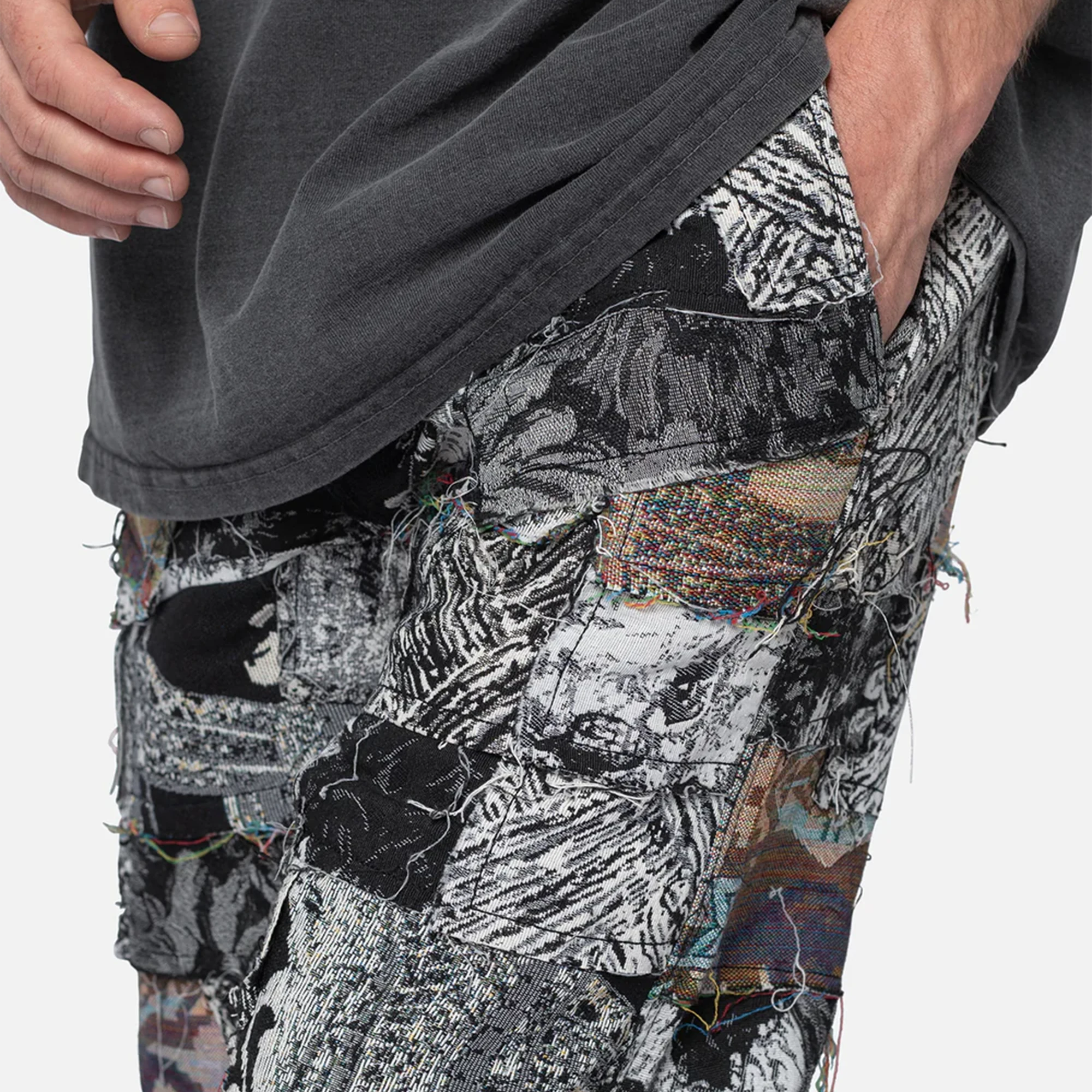 Paneled Blanket “Black/White”