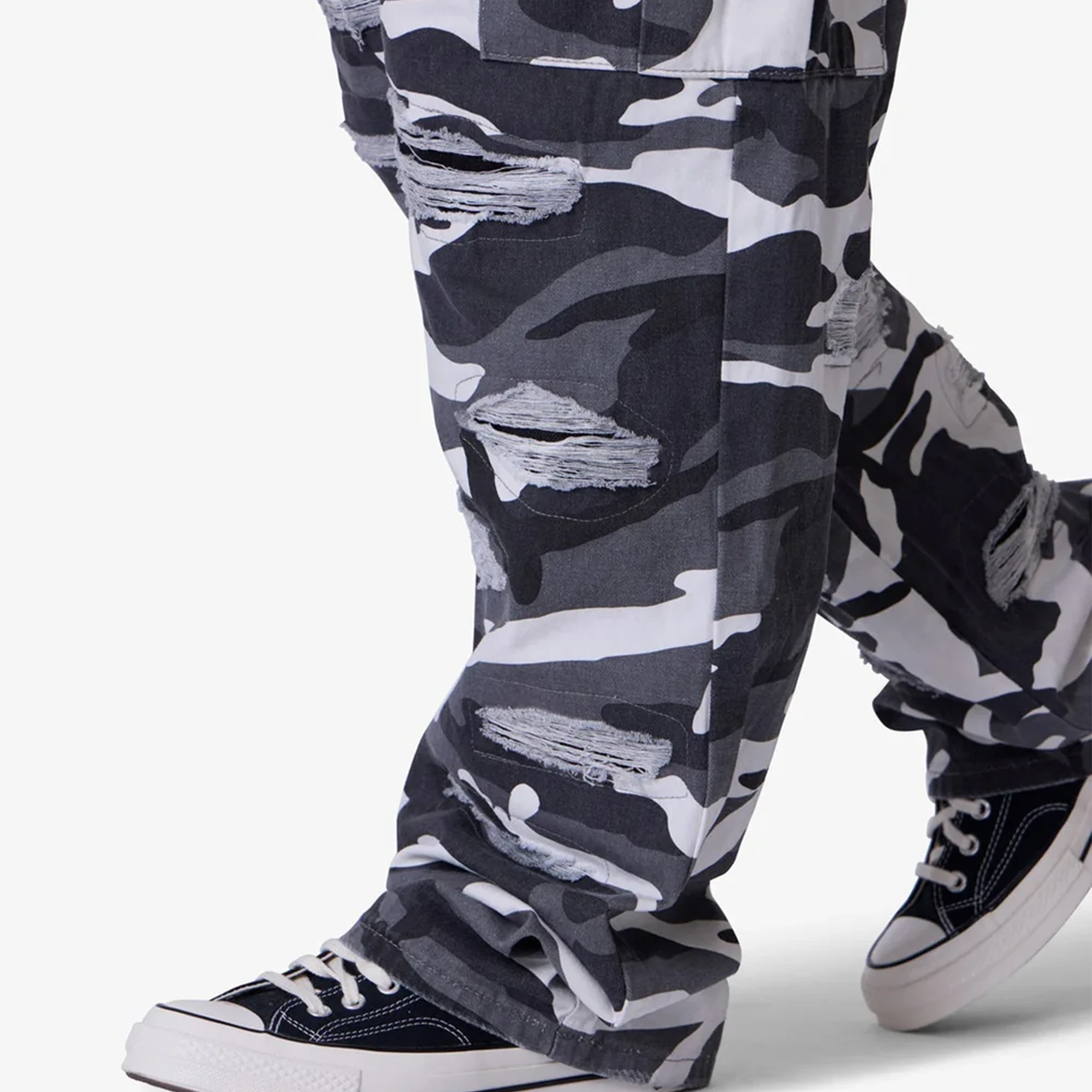 Ultra Baggy Cargo "White Camo"
