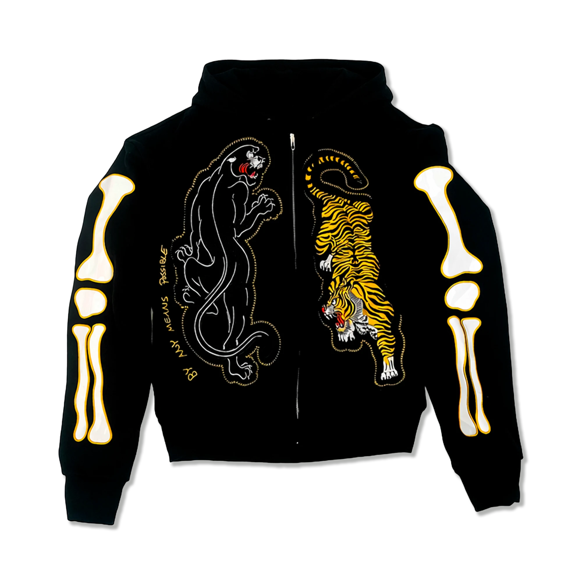 Ying Yang Bone Hoodie "Black"