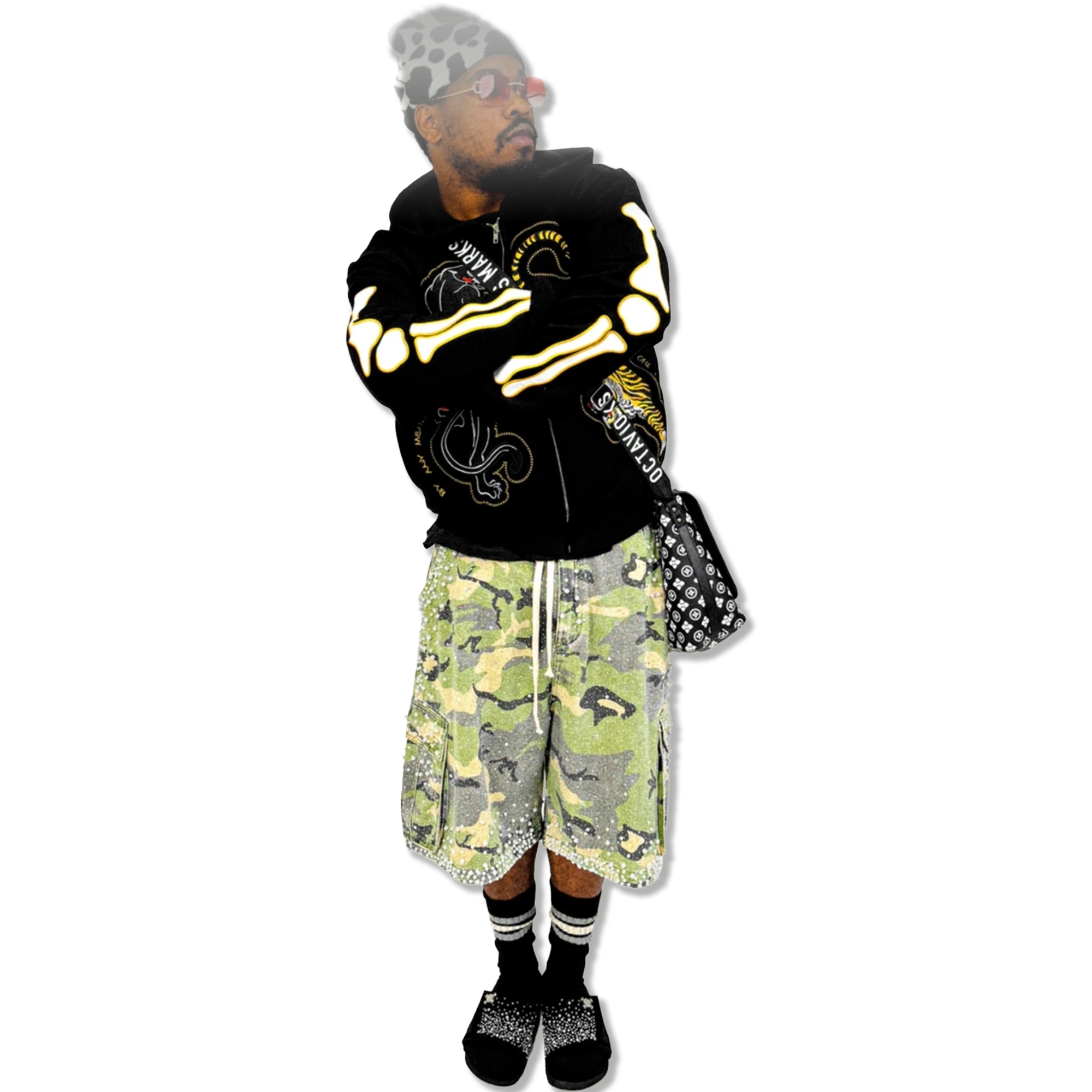 Ying Yang Bone Hoodie "Black"