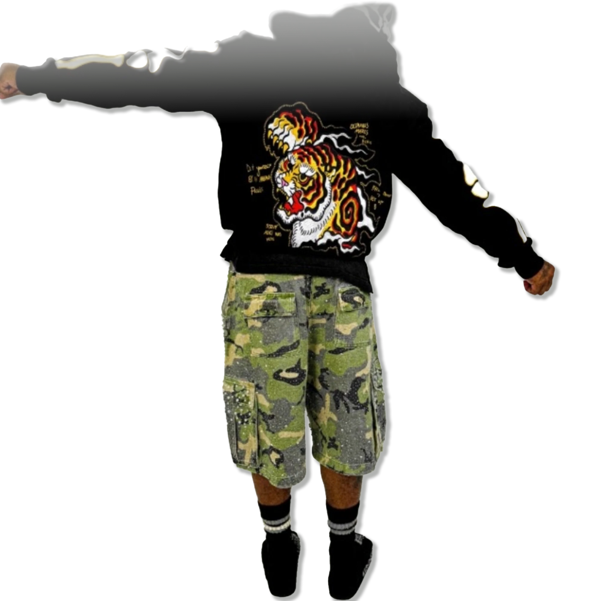 Ying Yang Bone Hoodie "Black"