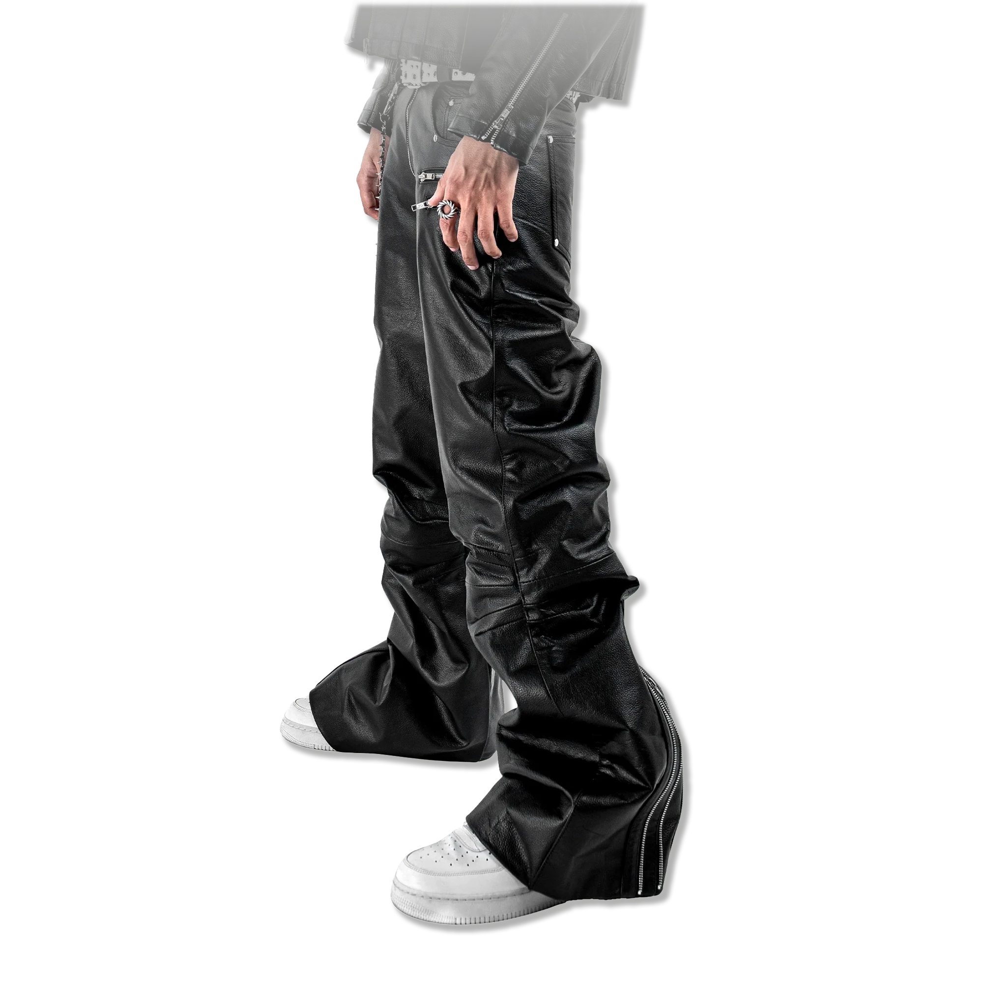 Slate Leather Pants "Black"