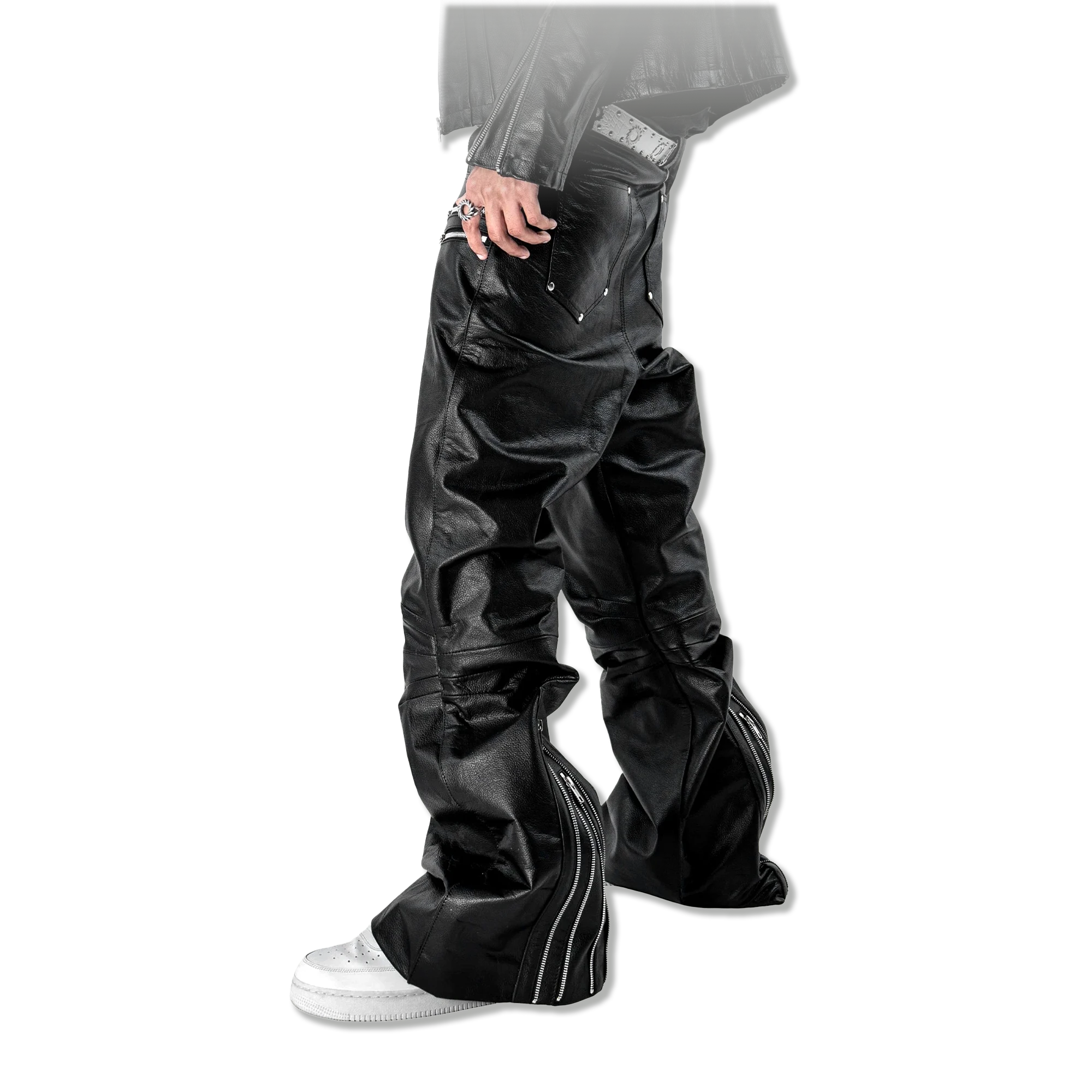 Slate Leather Pants "Black"