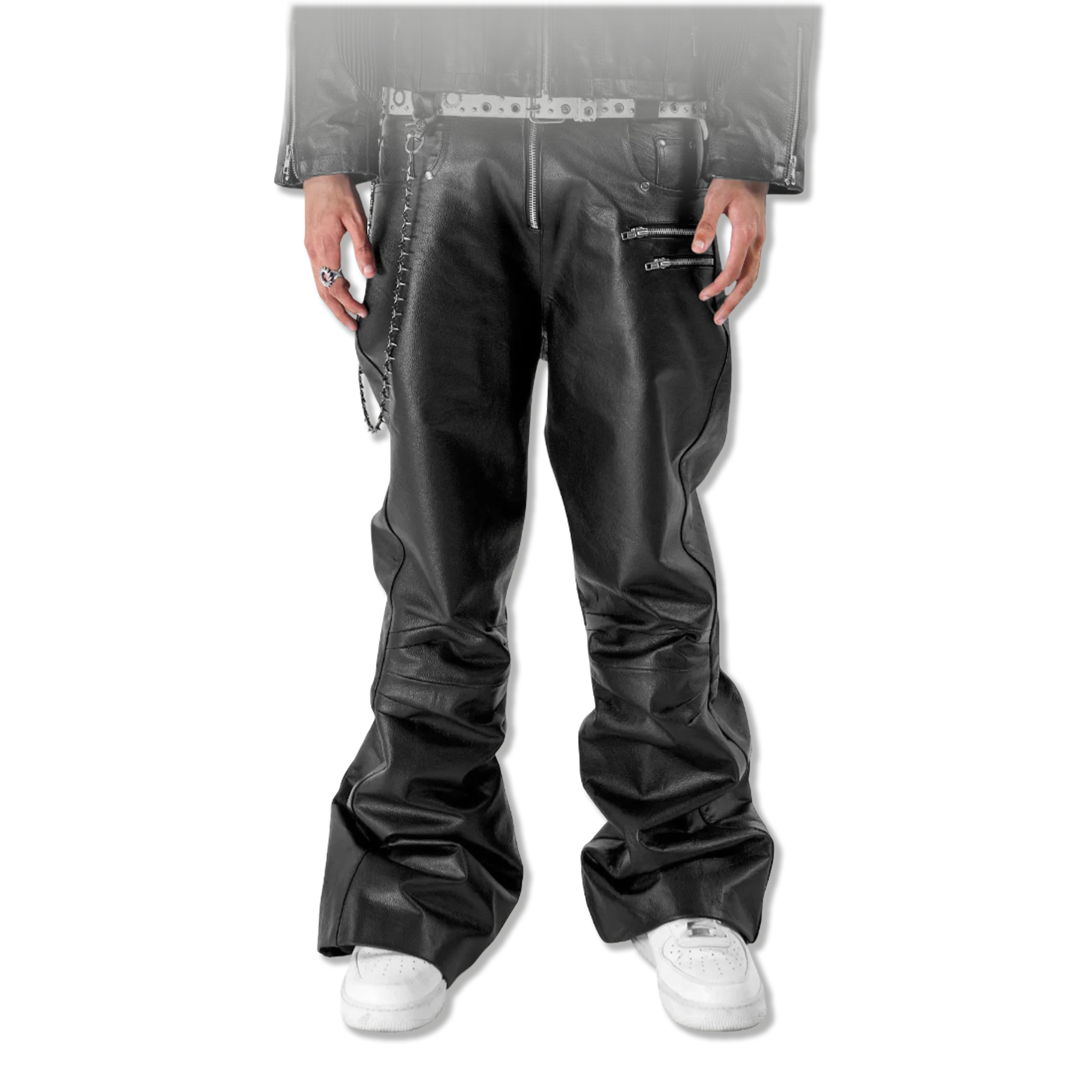 Slate Leather Pants "Black"