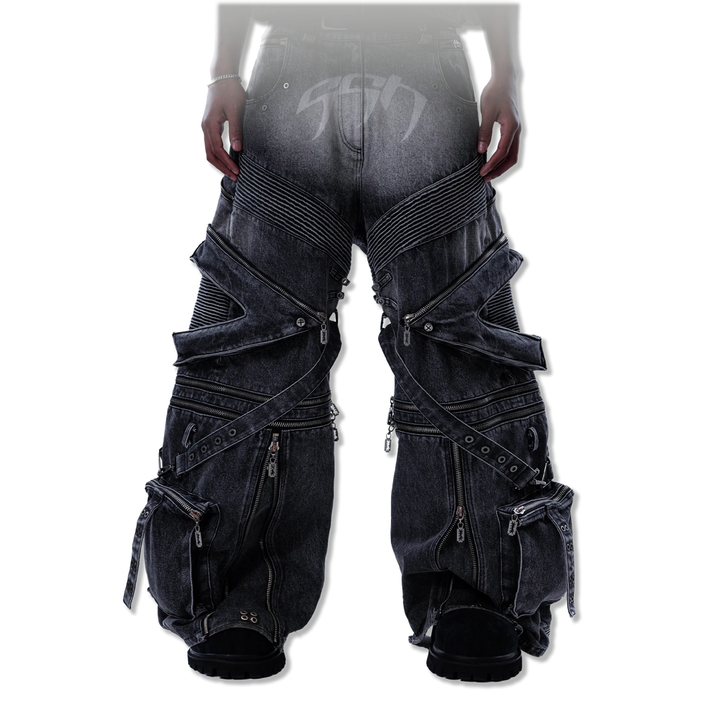 Night Heavy-Duty Denim Pants “Washed Black”