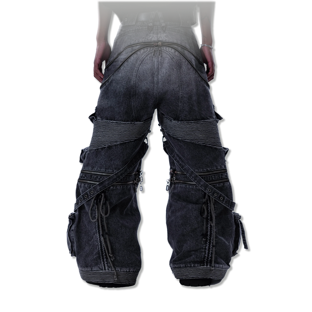 Night Heavy-Duty Denim Pants “Washed Black”