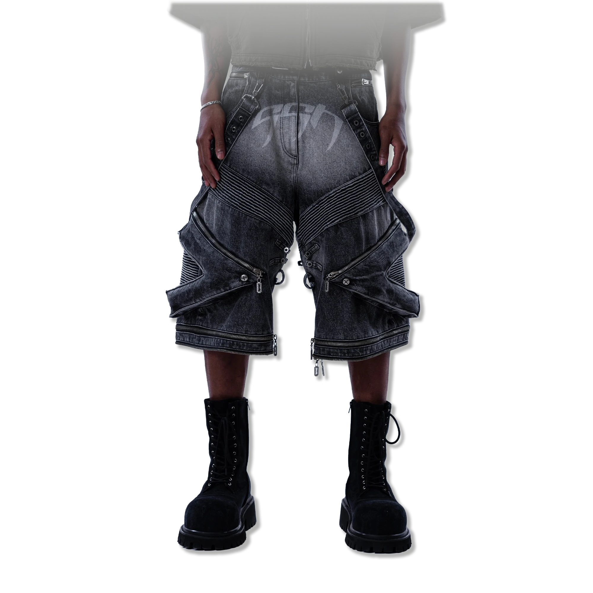 Night Heavy-Duty Denim Pants “Washed Black”