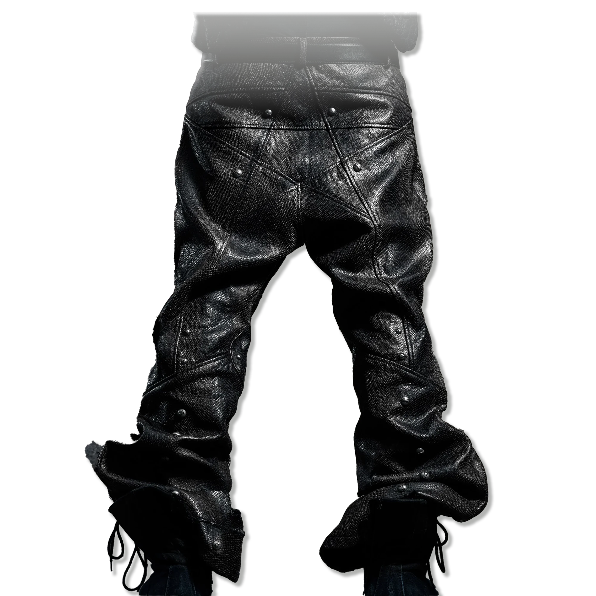 Snake Skin Denim Distressed "Black"