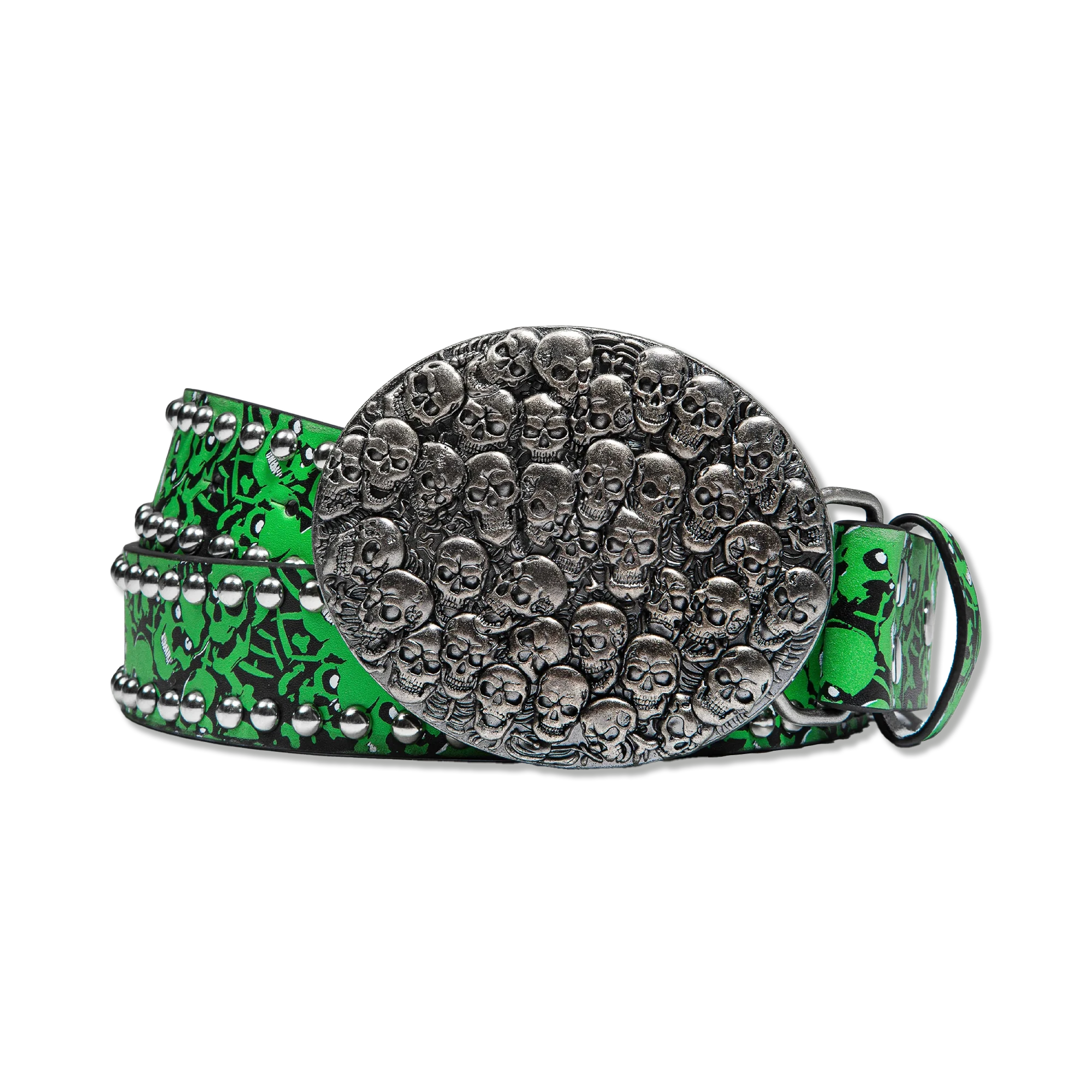 Skullpile Belt “Green Glow”