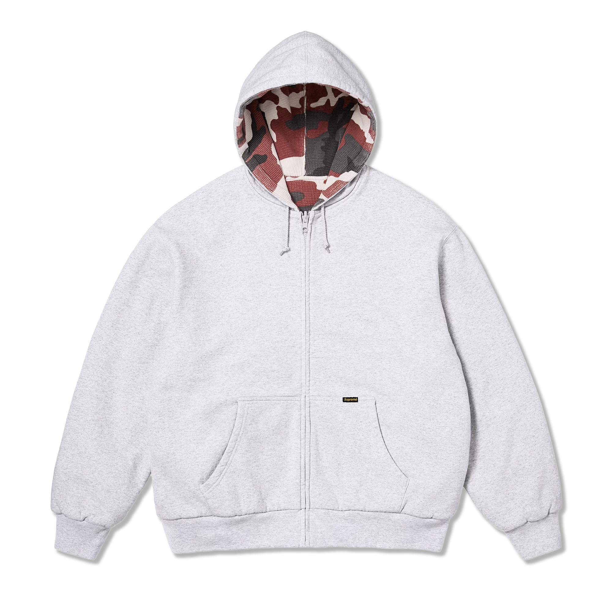 Reversible Work Zip Up Hooded Sweatshirt "Red Camo"