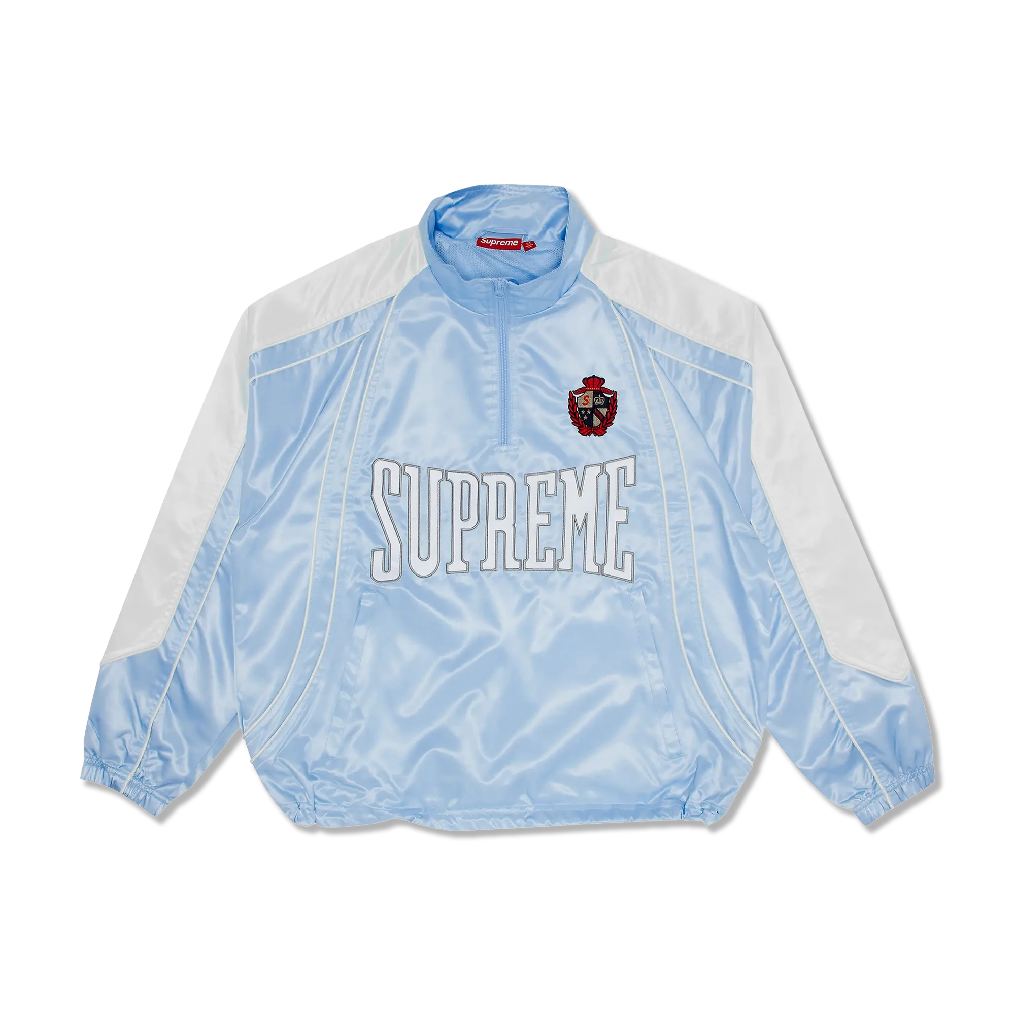 Satin Piping Pullover “Light Blue”