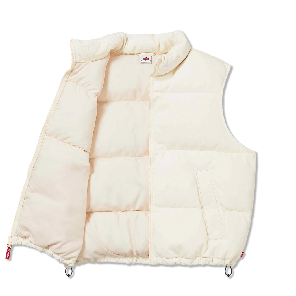 Supreme X Nike Denim Puffer Vest "Natural"