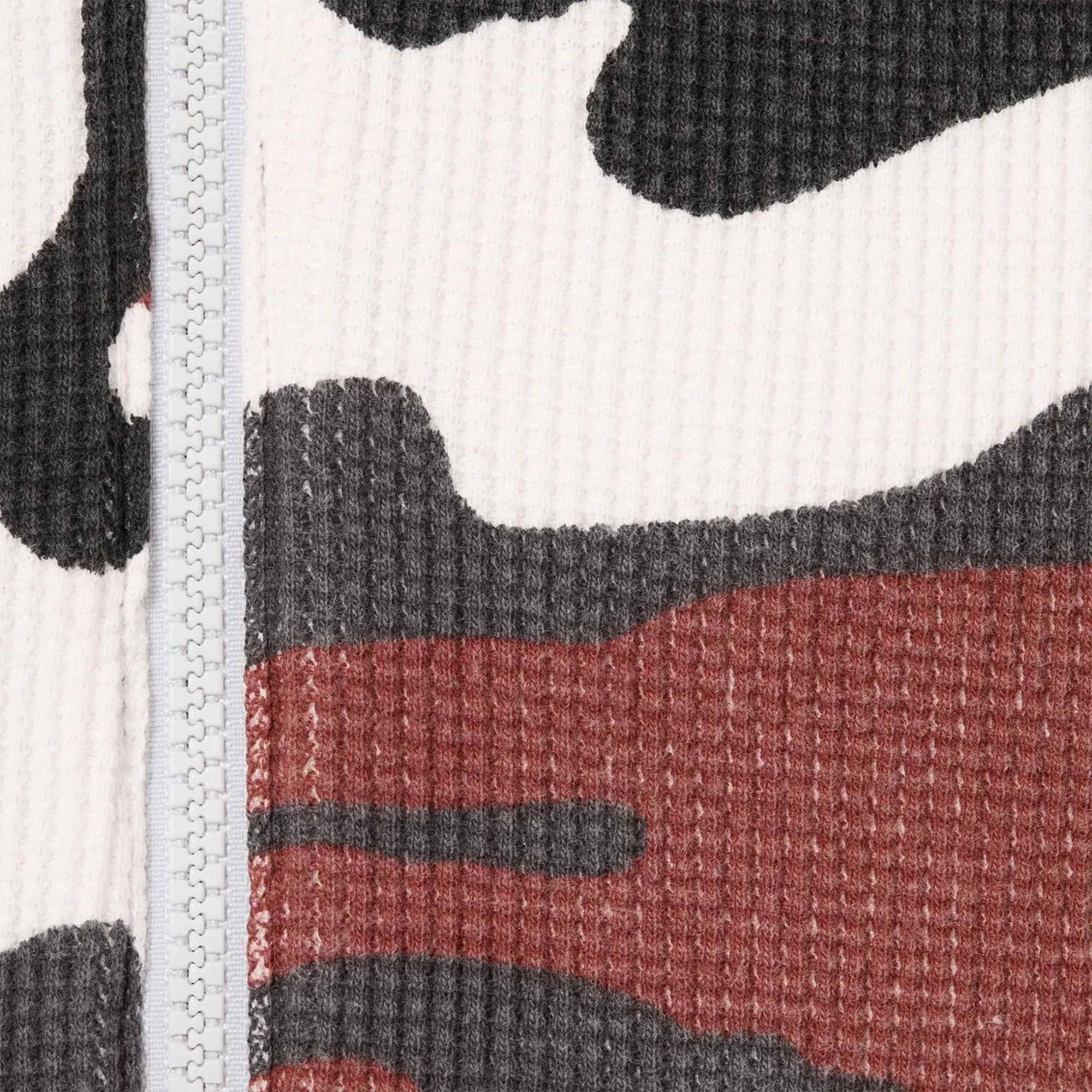 Reversible Work Zip Up Hooded Sweatshirt "Red Camo"