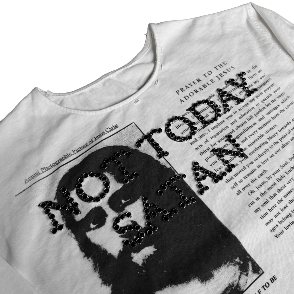 Not Today Satan Flared Longsleeve "White"